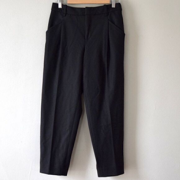 BANANA REPUBLIC Tapered Italian Wool-Blend Pant, Black, Size 10 Long - Picture 5 of 16